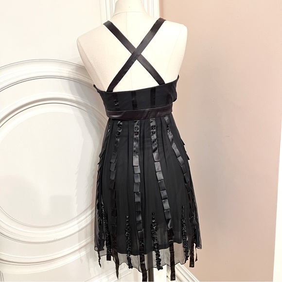 NWT Sue Wong Embellished Silk Blend Ribbon Dress - Picture 2 of 6